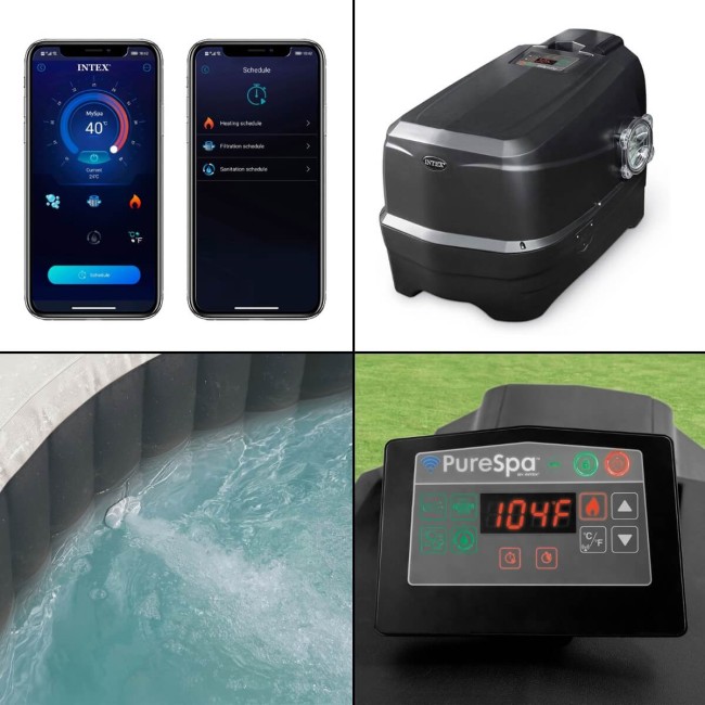 Idromassaggio gonfiabile Jet e Bubble Deluxe, 4 Posti - Intex 28458