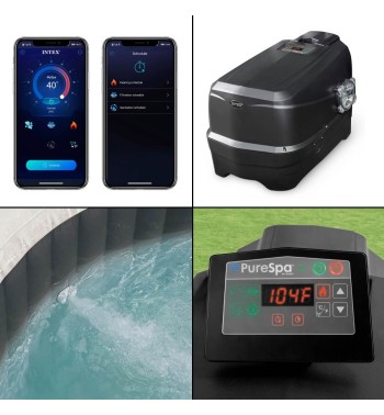 Idromassaggio Gonfiabile Jet & Bubble Deluxe, 6 posti - Intex 28462