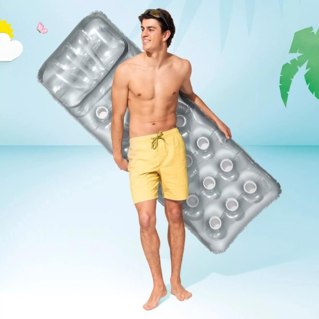 Materassino Gonfiabile 18 Buchi Grigio - Intex 58894