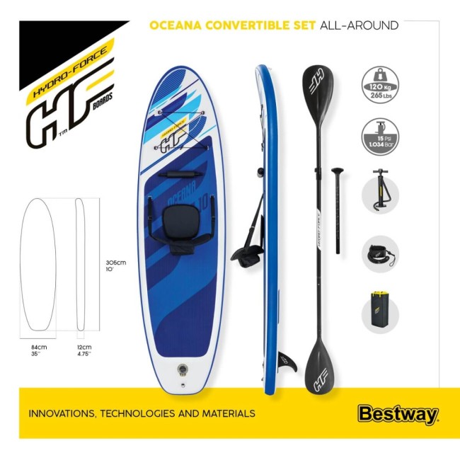 Tavola SUP e Kayak Gonfiabile Oceana - Bestway 65350