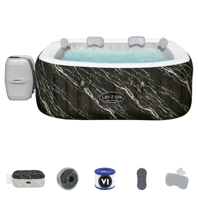 Spa Idromassaggio Gonfiabile Lay-Z-Spa Hollywood AirJet Quadrata - Bestway 6001F