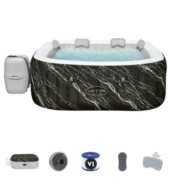 Spa Idromassaggio Gonfiabile Lay-Z-Spa Hollywood AirJet Quadrata - Bestway 6001F