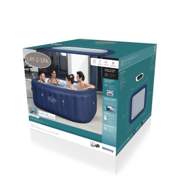 Spa Idromassaggio Gonfiabile Lay-Z-Spa Hawaii AirJet Quadrata - Bestway 6001H