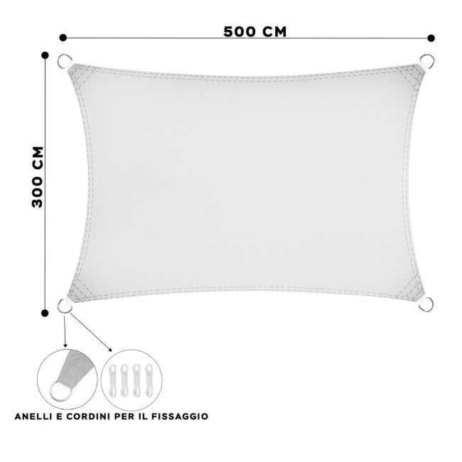 Vela Ombreggiante Rettangolare 3x5 m