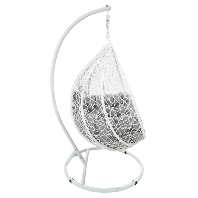 Poltrona Sospesa da Giardino con Struttura in Acciaio - Zaffiro White