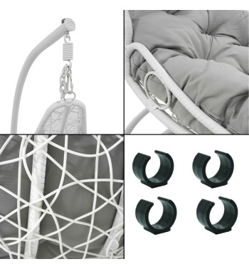 Poltrona Sospesa Chaise Longue da Esterno - Giada White