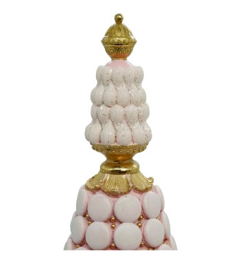 Albero di Macarons Rosa e Oro H.54 cm