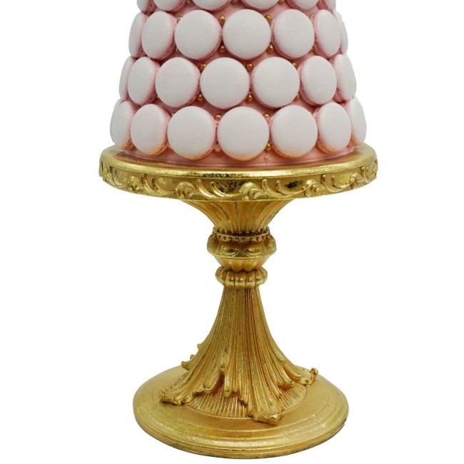 Albero di Macarons Rosa e Oro H.54 cm