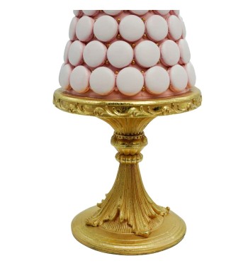 Albero di Macarons Rosa e Oro H.54 cm