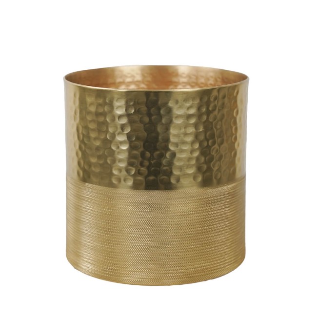 Vaso Decorativo Oro in Alluminio con Finitura Martellata 4 Misure