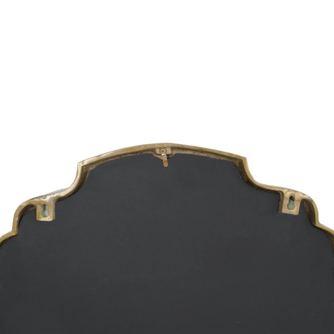 Specchio Sagomato con Cornice in Alluminio Oro