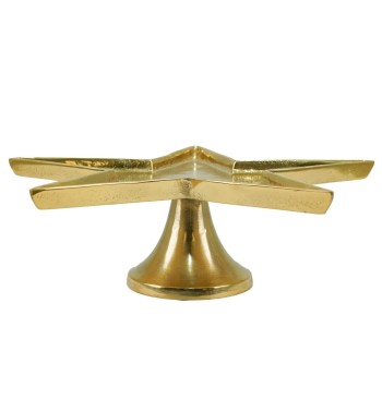 Alzatina Decorativa a Forma di Stella in Alluminio Oro 2 Misure