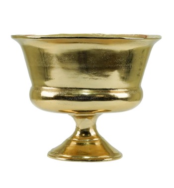 Vaso Ovale Decorativo in Alluminio Oro 2 Misure