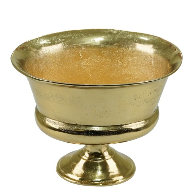 Vaso Ovale Decorativo in Alluminio Oro 2 Misure