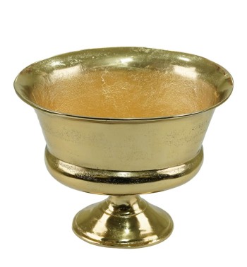 Vaso Ovale Decorativo in Alluminio Oro 2 Misure