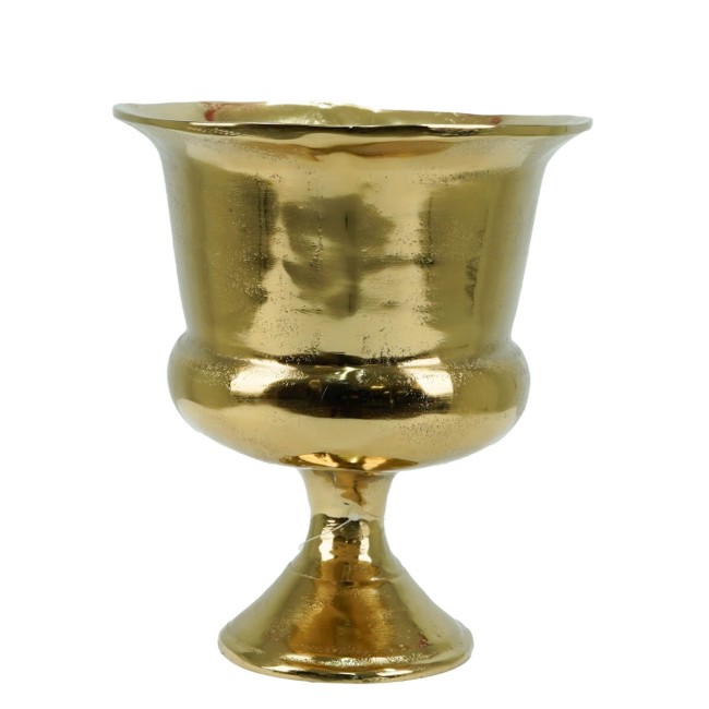 Vaso Ovale Decorativo in Alluminio Oro 2 Misure