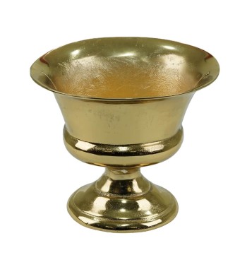Vaso Ovale Decorativo in Alluminio Oro 2 Misure