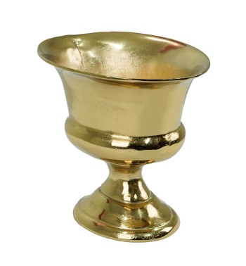 Vaso Ovale Decorativo in Alluminio Oro 2 Misure