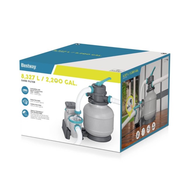 Filtro a sabbia Bestway 58499 - Flusso Acqua 8.327 l/h - Flusso Sistema 6.813 l/h