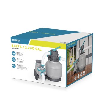 Filtro a sabbia Bestway 58499 - Flusso Acqua 8.327 l/h - Flusso Sistema 6.813 l/h