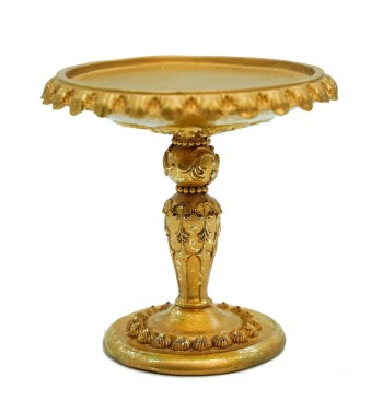 Alzatina in Resina Oro D.9,5xH.10 cm