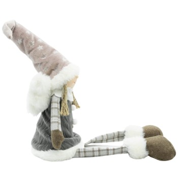 Bambolina Natalizia Seduta con Gambe Morbide H.54 cm