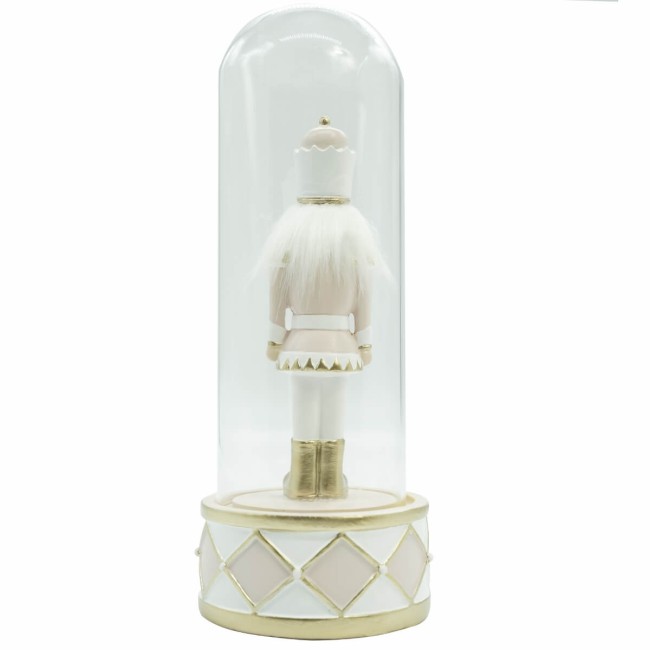 Schiaccianoci Natalizio in Poliresina con Campana di Vetro