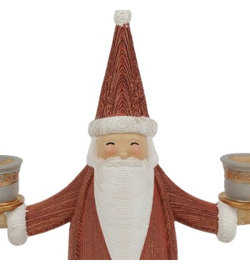 Candelabro Babbo Natale in Resina H.31,5 cm
