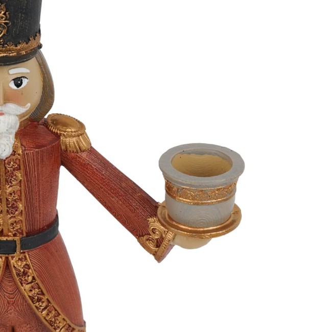 Candelabro Schiaccianoci Natalizio in Resina H.31cm