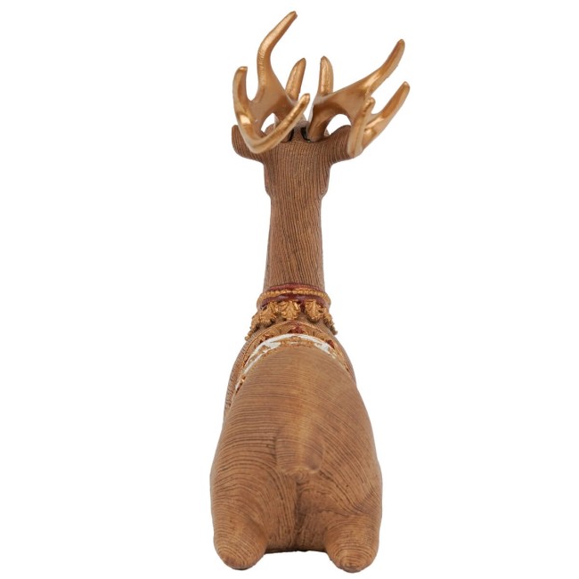 Renna Natalizia Seduta in Resina H.19 cm