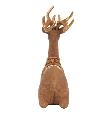 Renna Natalizia Seduta in Resina H.19 cm