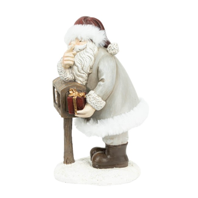 Babbo Natale con Calendario in Poliresina H.22,5 cm
