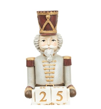 Schiaccianoci Natalizio con Calendario dell'Avvento H.31,5 cm