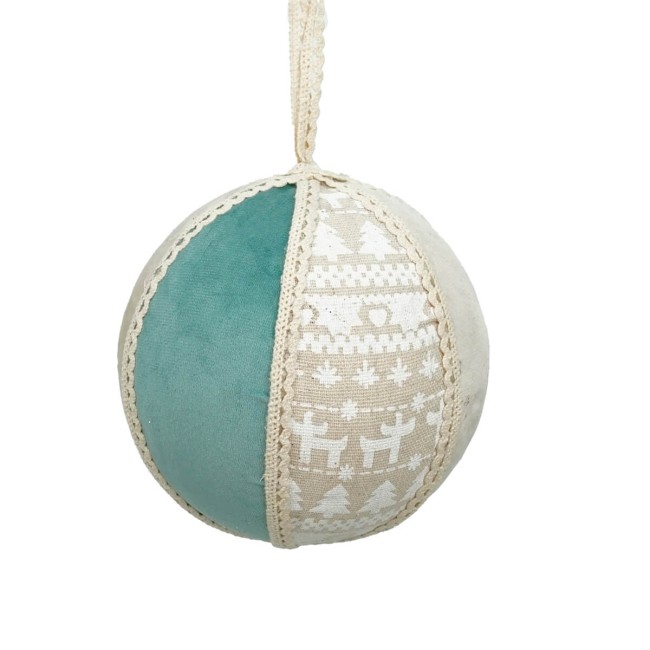 Palla di Natale in Stoffa D.12 cm