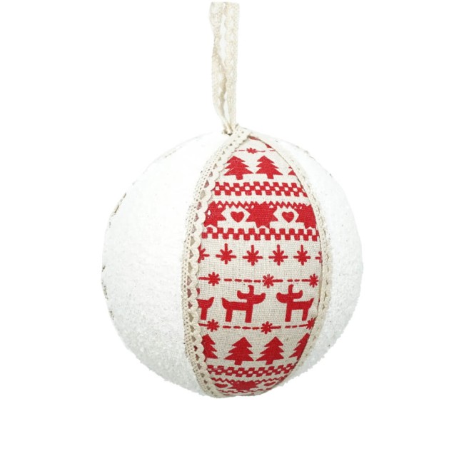 Palla di Natale in Stoffa D.12 cm