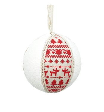 Palla di Natale in Stoffa D.12 cm