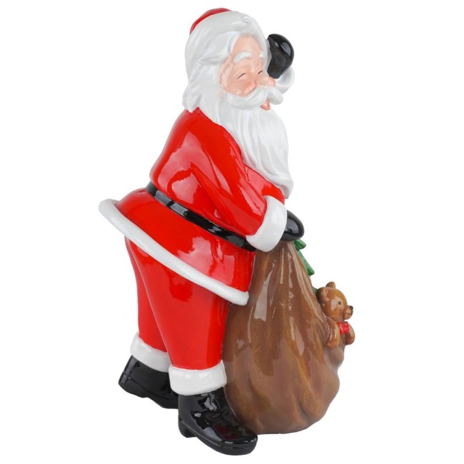 Babbo Natale con Doni in Resina H.38 cm