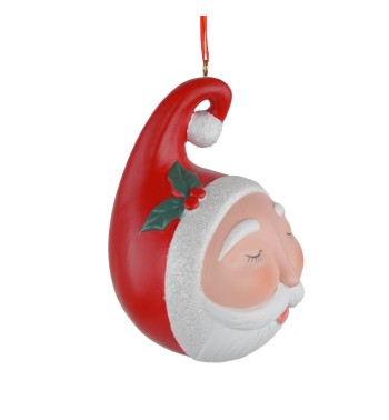 Babbo Natale da Appendere in Resina D.8 cm
