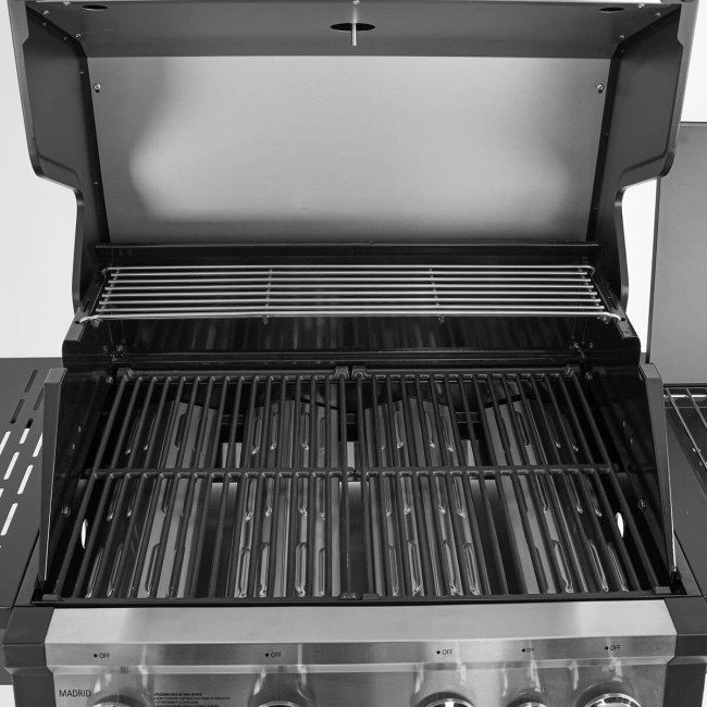 Barbecue a Gas 4 Fuochi con Fornello Laterale - Madrid