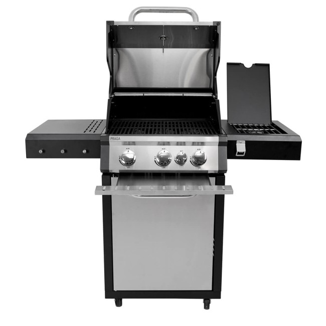 Barbecue a Gas 3 Fuochi con Fornello Laterale - Praga