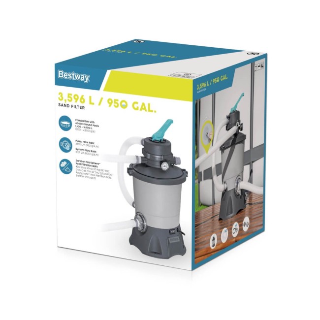 Filtro a Sabbia - Flusso Acqua 3.596 l/h - Flusso Sistema 2.271 l/h - Bestway 58515