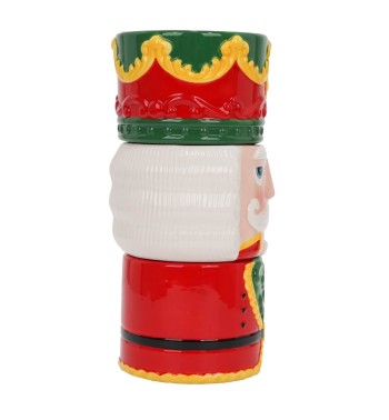Set 3 Tazze Schiaccianoci di Natale in Ceramica H.8,7 cm