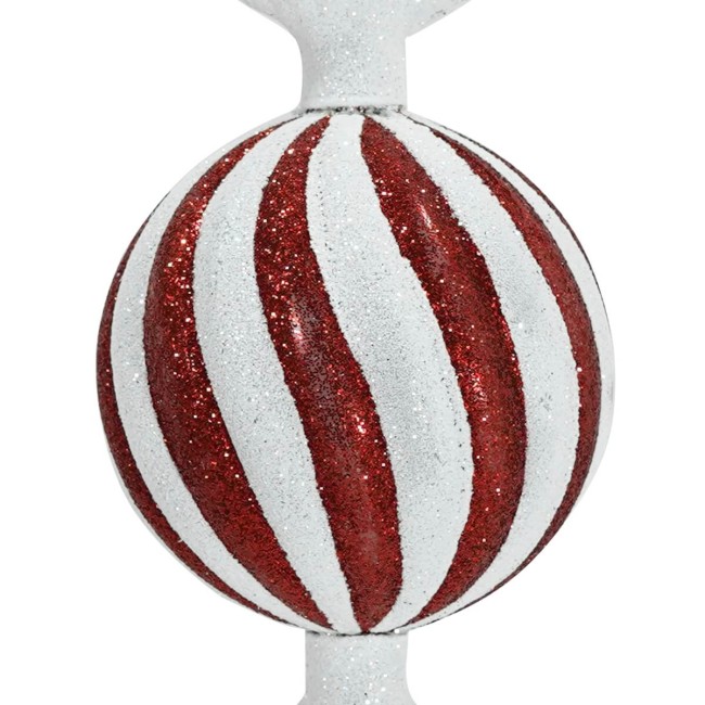 Caramella Natalizia da Appendere Bianca e Rossa H.18 cm