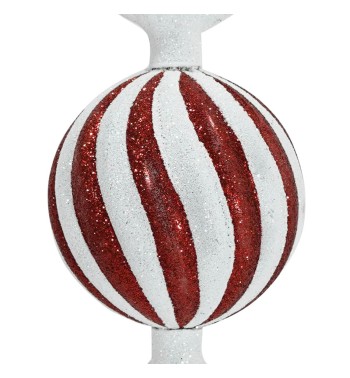Caramella Natalizia da Appendere Bianca e Rossa H.18 cm