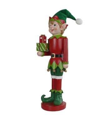 Elfo Natalizio Decorativo in Resina – H.59 cm