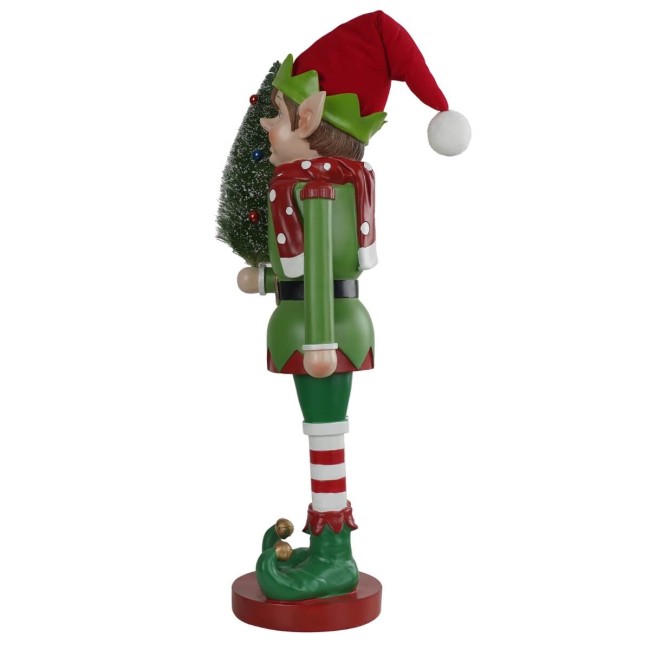 Elfo Natalizio con Alberello in Resina – H. 59 cm
