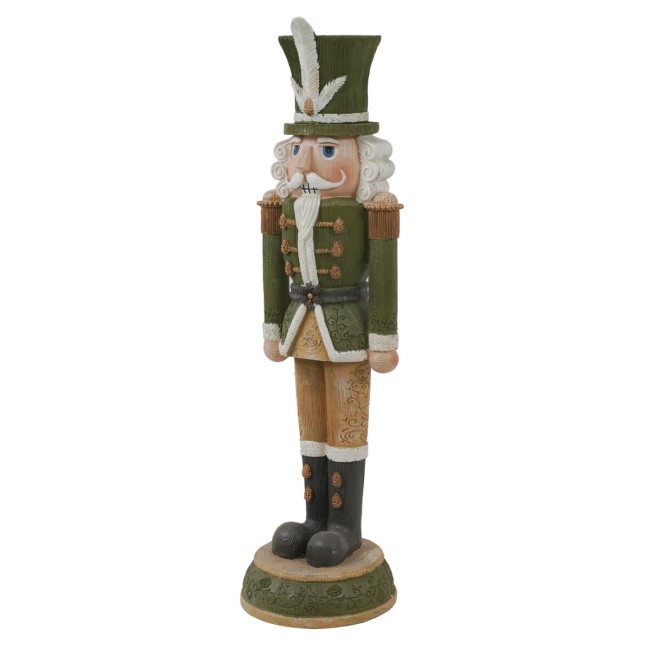 Schiaccianoci Natalizio in Resina Verde – H. 61,5 cm