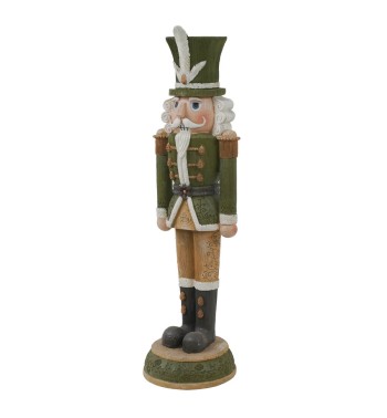 Schiaccianoci Natalizio in Resina Verde – H. 61,5 cm