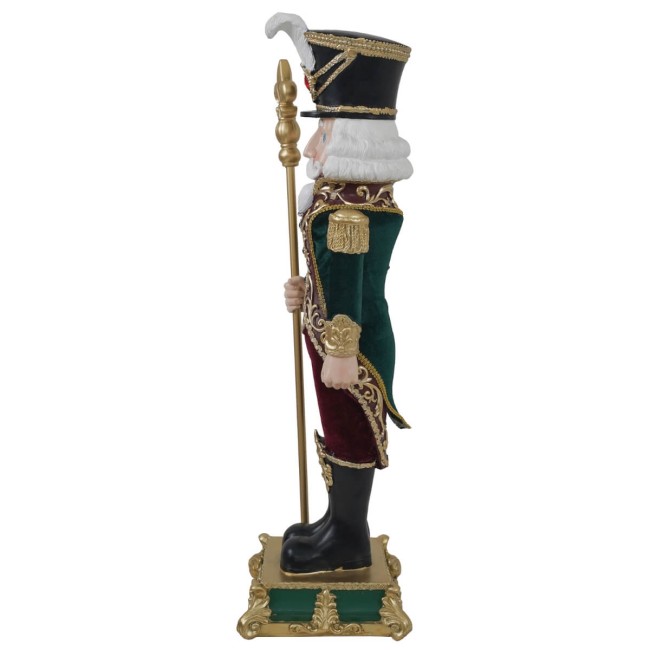 Schiaccianoci Natalizio in Resina e Velluto – H. 90 cm