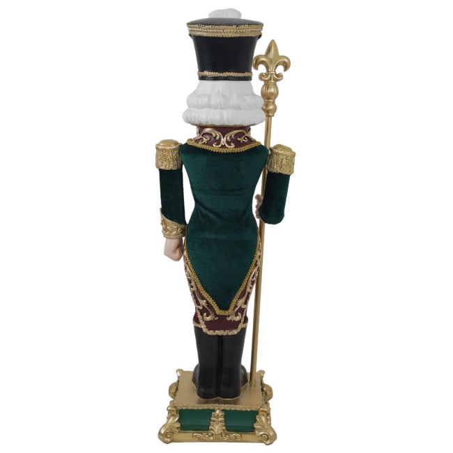 Schiaccianoci Natalizio in Resina e Velluto – H. 90 cm